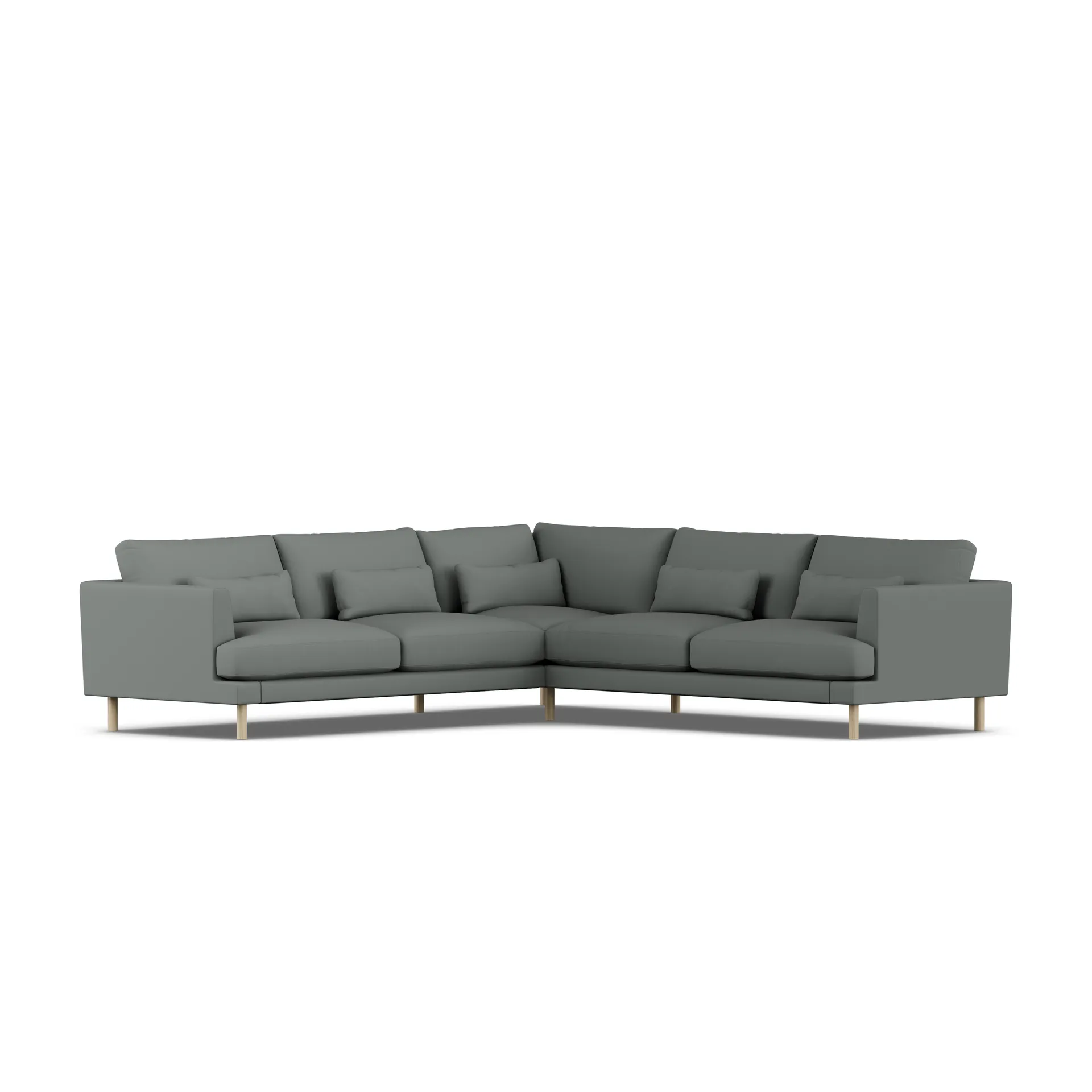 Bredhult sofa, Caleido Grey 1240-dąb olejowany na biało, narożnik F 1898