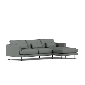 Bredhult sofa - Caleido Grey 1240-stal czarna, 2,5-osobowa C1 - 1898