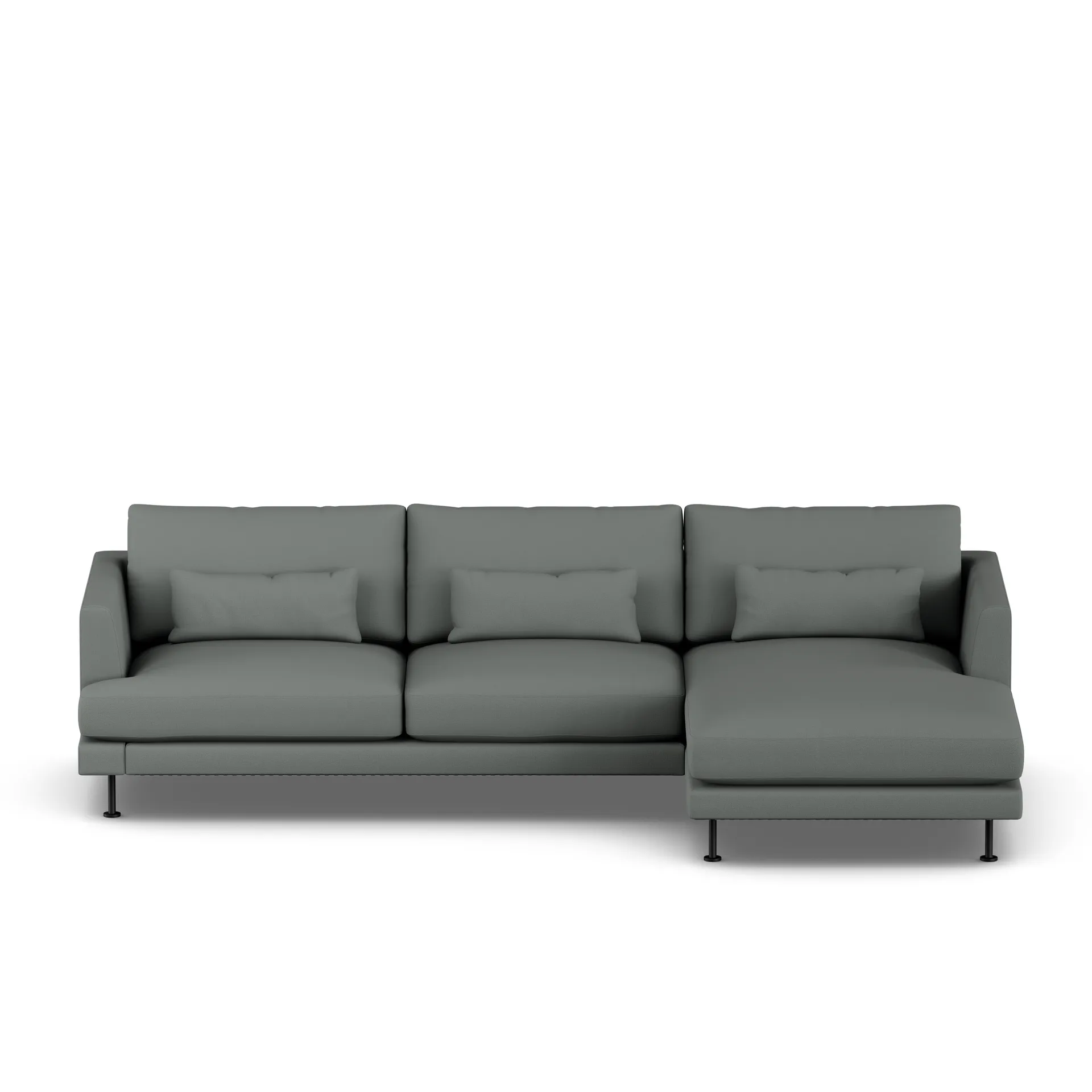 Bredhult sofa, Caleido Grey 1240-stal czarna, 2,5-osobowa C1 1898