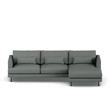 Bredhult sofa - Caleido Grey 1240-stal czarna, 2,5-osobowa C1 - 1898