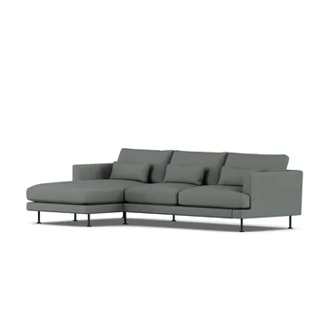 Bredhult sofa - Caleido Grey 1240-stal czarna, 2,5-osobowa C2 - 1898