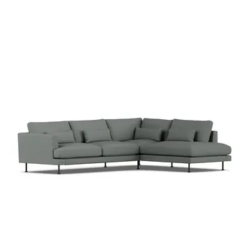 Bredhult sofa - Caleido Grey 1240-stal czarna, 3-osobowa A1 - 1898