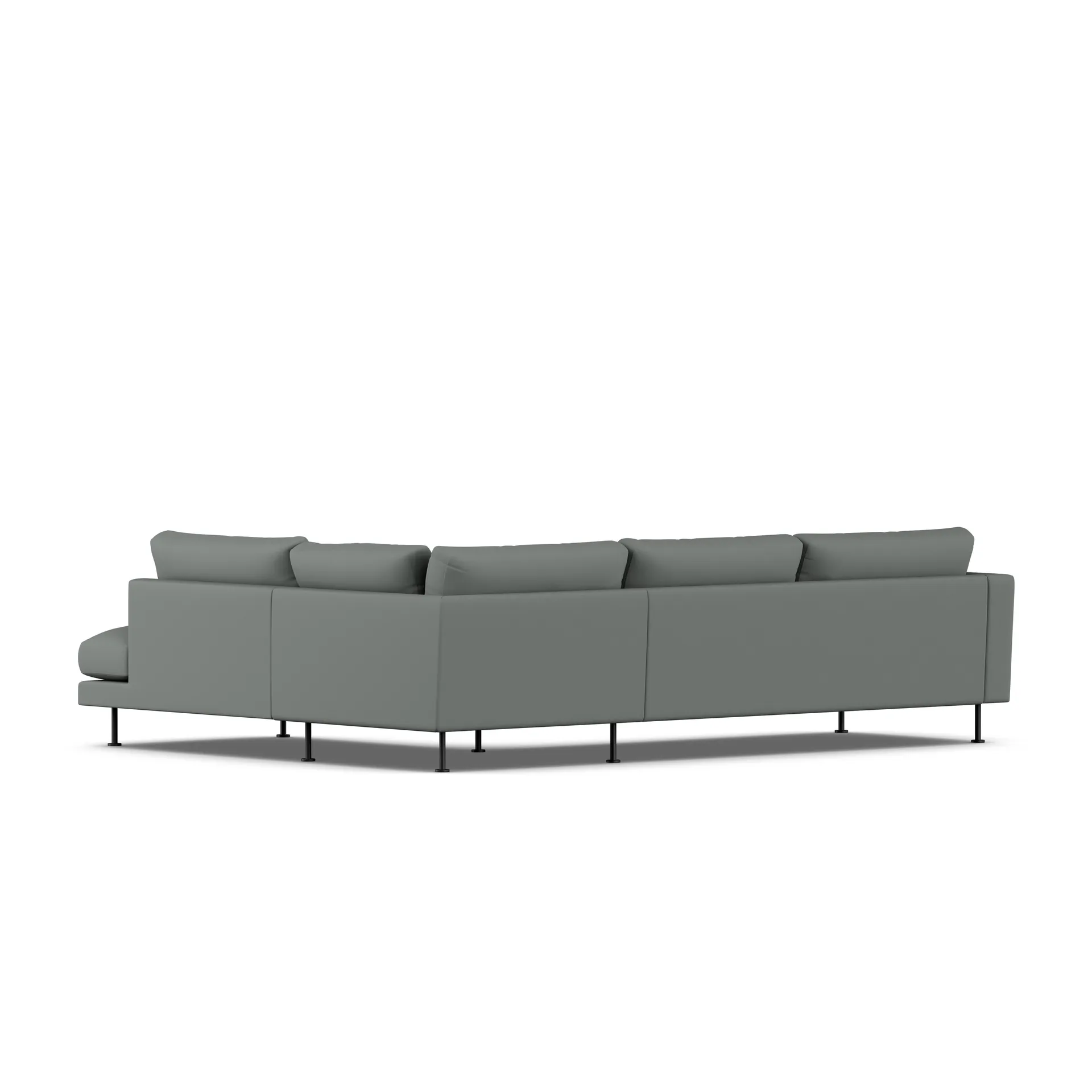 Bredhult sofa, Caleido Grey 1240-stal czarna, 3-osobowa A1 1898