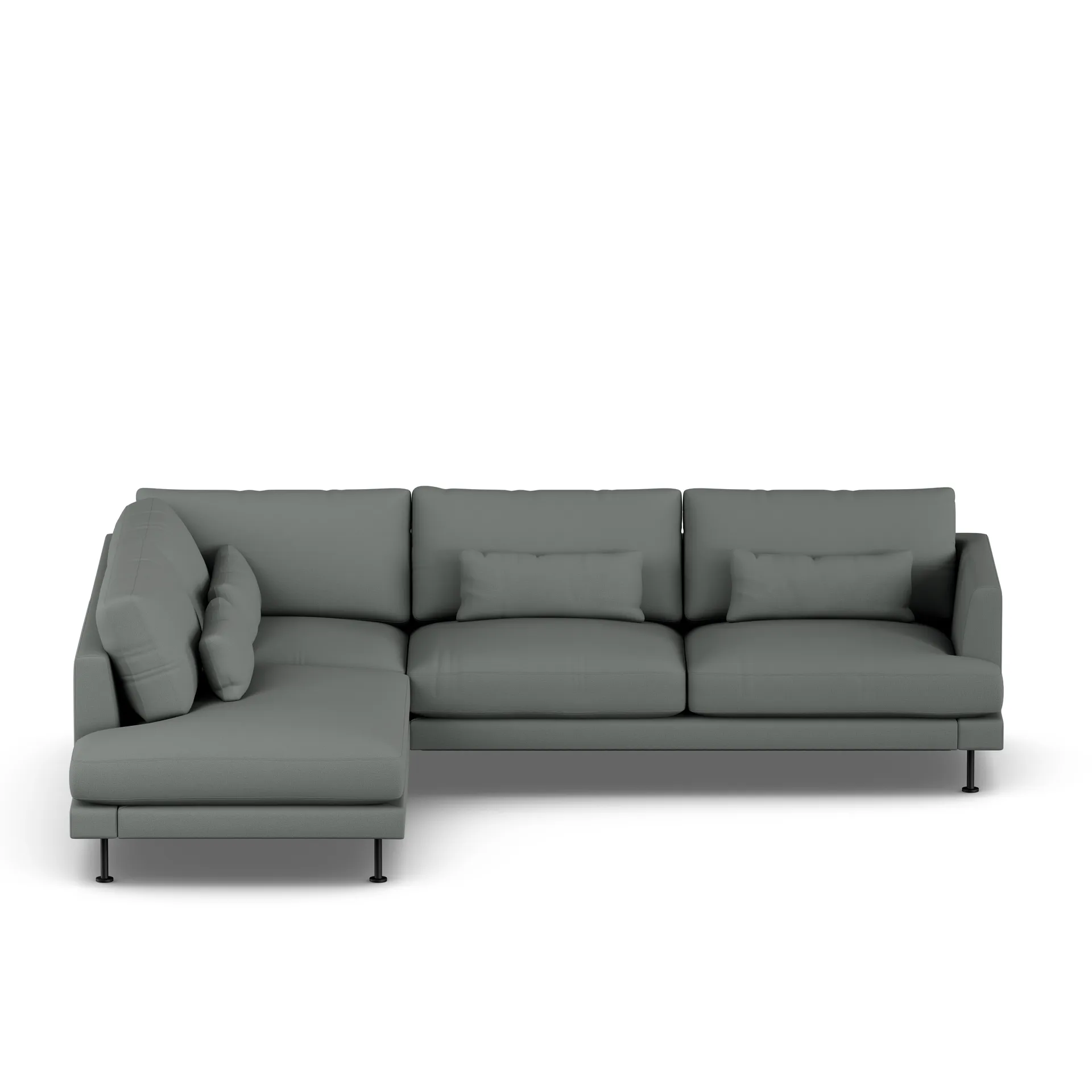Bredhult sofa, Caleido Grey 1240-stal czarna, 3-osobowa A2 1898
