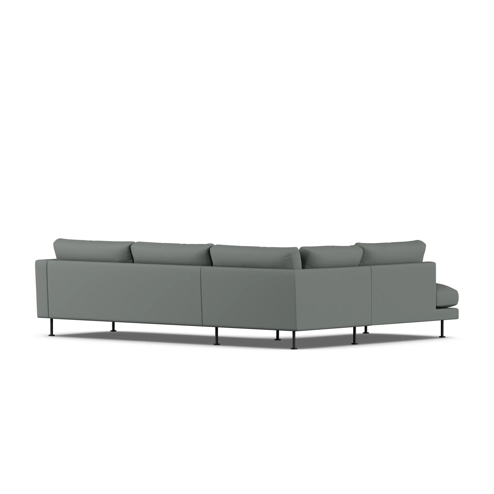 Bredhult sofa, Caleido Grey 1240-stal czarna, 3-osobowa A2 1898