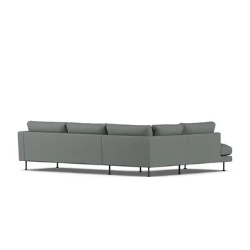 Bredhult sofa - Caleido Grey 1240-stal czarna, 3-osobowa A2 - 1898