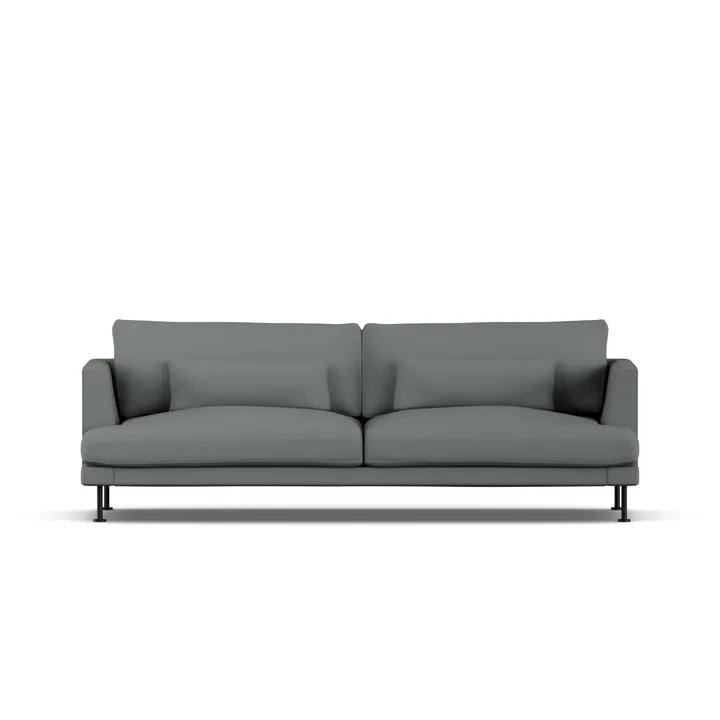 Bredhult sofa - Caleido Grey 1240-stal czarna, 3-osobowa - 1898