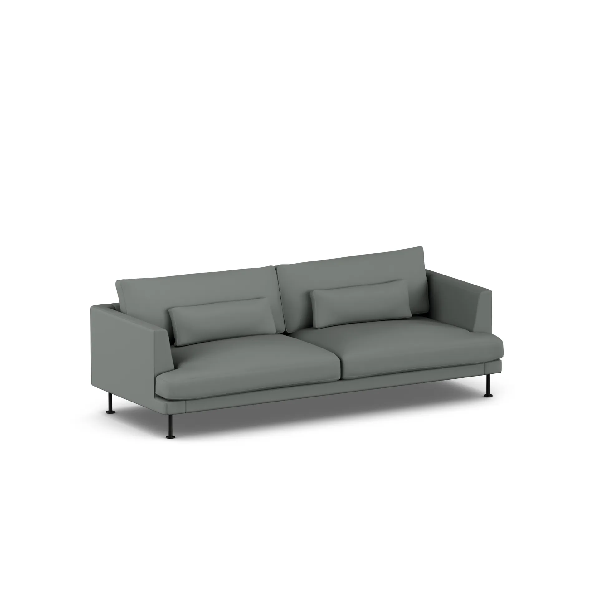 Bredhult sofa, Caleido Grey 1240-stal czarna, 3-osobowa 1898
