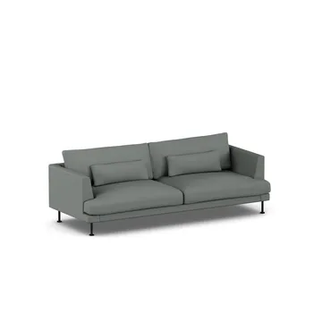 Bredhult sofa - Caleido Grey 1240-stal czarna, 3-osobowa - 1898