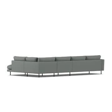 Bredhult sofa - Caleido Grey 1240-stal czarna, 4-osobowa B1 - 1898