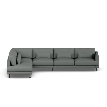 Bredhult sofa - Caleido Grey 1240-stal czarna, 4-osobowa B2 - 1898