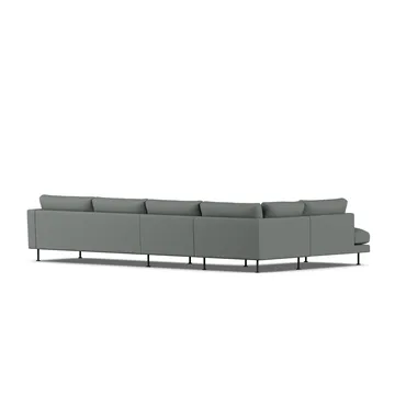 Bredhult sofa - Caleido Grey 1240-stal czarna, 4-osobowa B2 - 1898