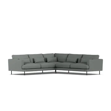 Bredhult sofa - Caleido Grey 1240-stal czarna, narożnik F - 1898