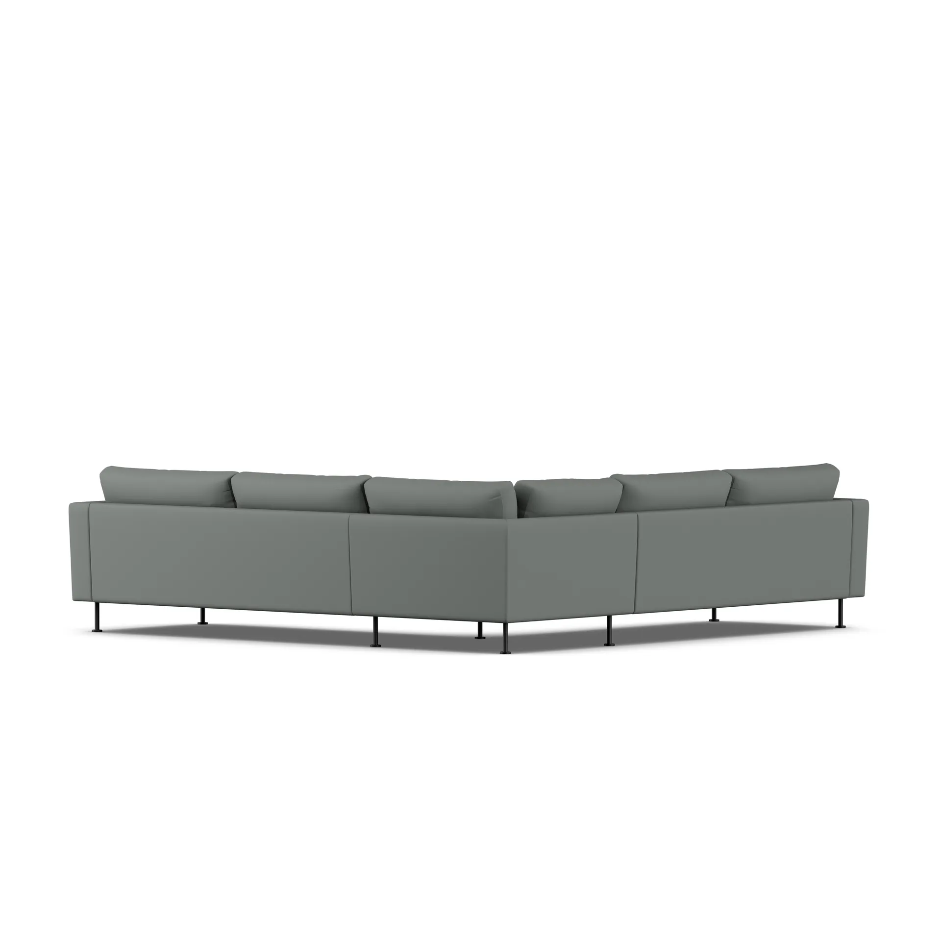 Bredhult sofa, Caleido Grey 1240-stal czarna, narożnik F 1898