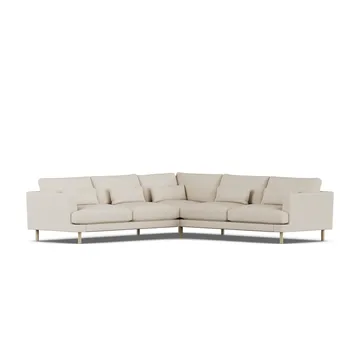 Bredhult sofa - Jump Beige 1956-dąb olejowany na biało, narożnik F - 1898