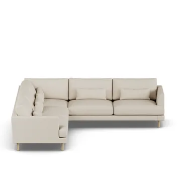 Bredhult sofa - Jump Beige 1956-dąb olejowany na biało, narożnik F - 1898