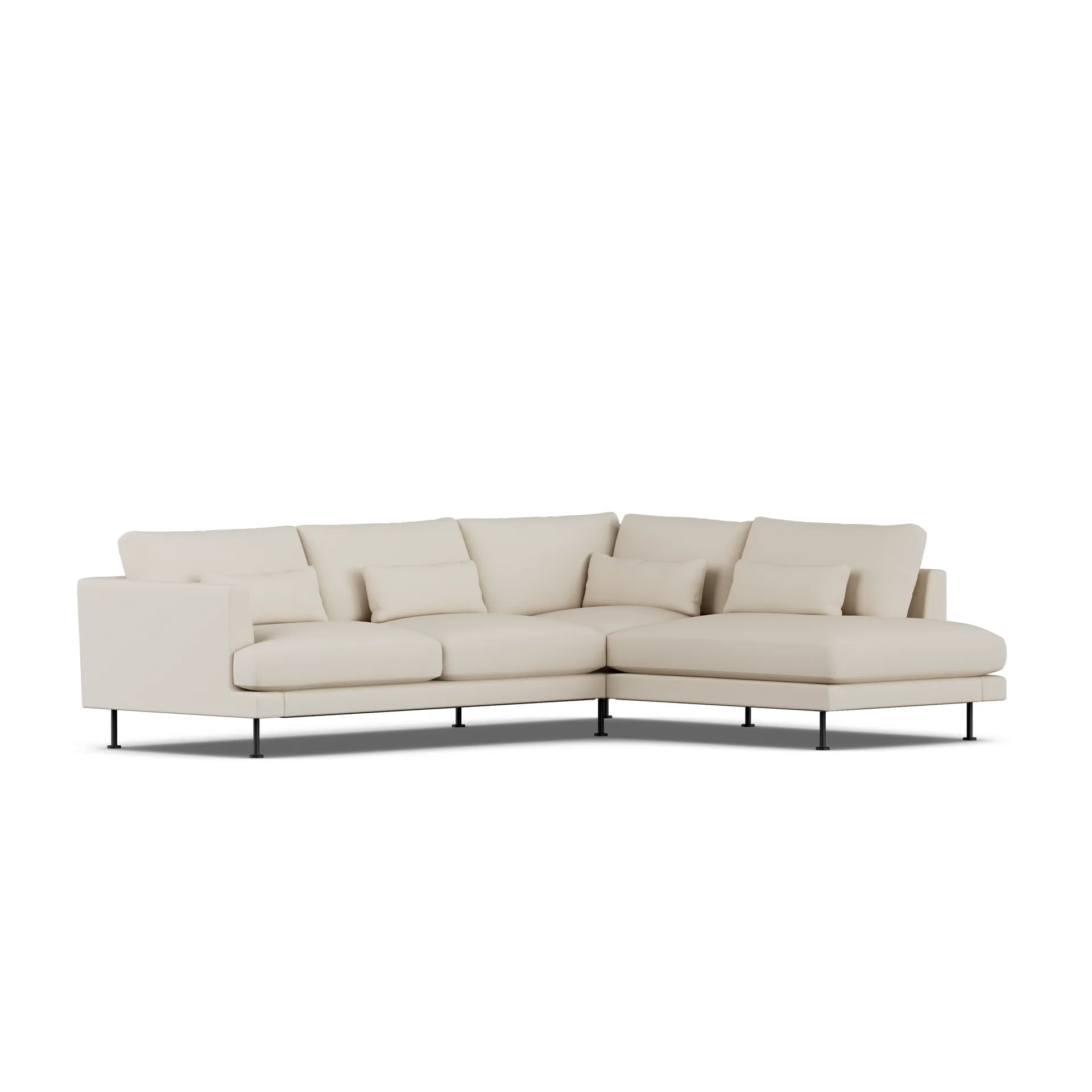 Bredhult sofa, Jump Beige 1956-stal czarna, 3-osobowa A1 1898