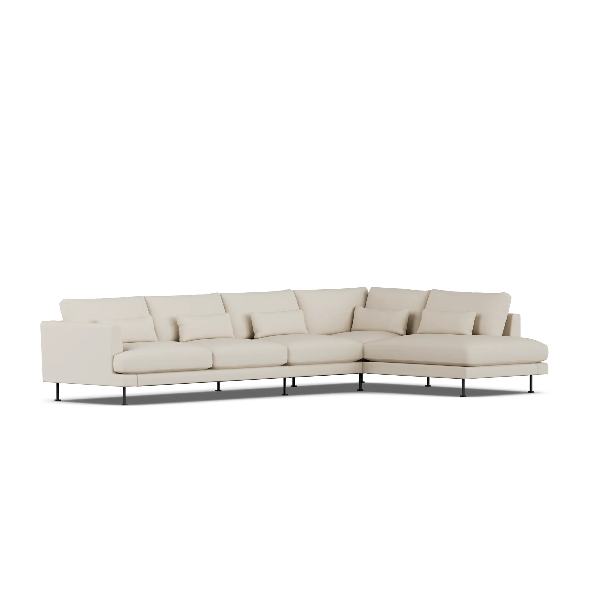 Bredhult sofa, Jump Beige 1956-stal czarna, 4-osobowa B1 1898