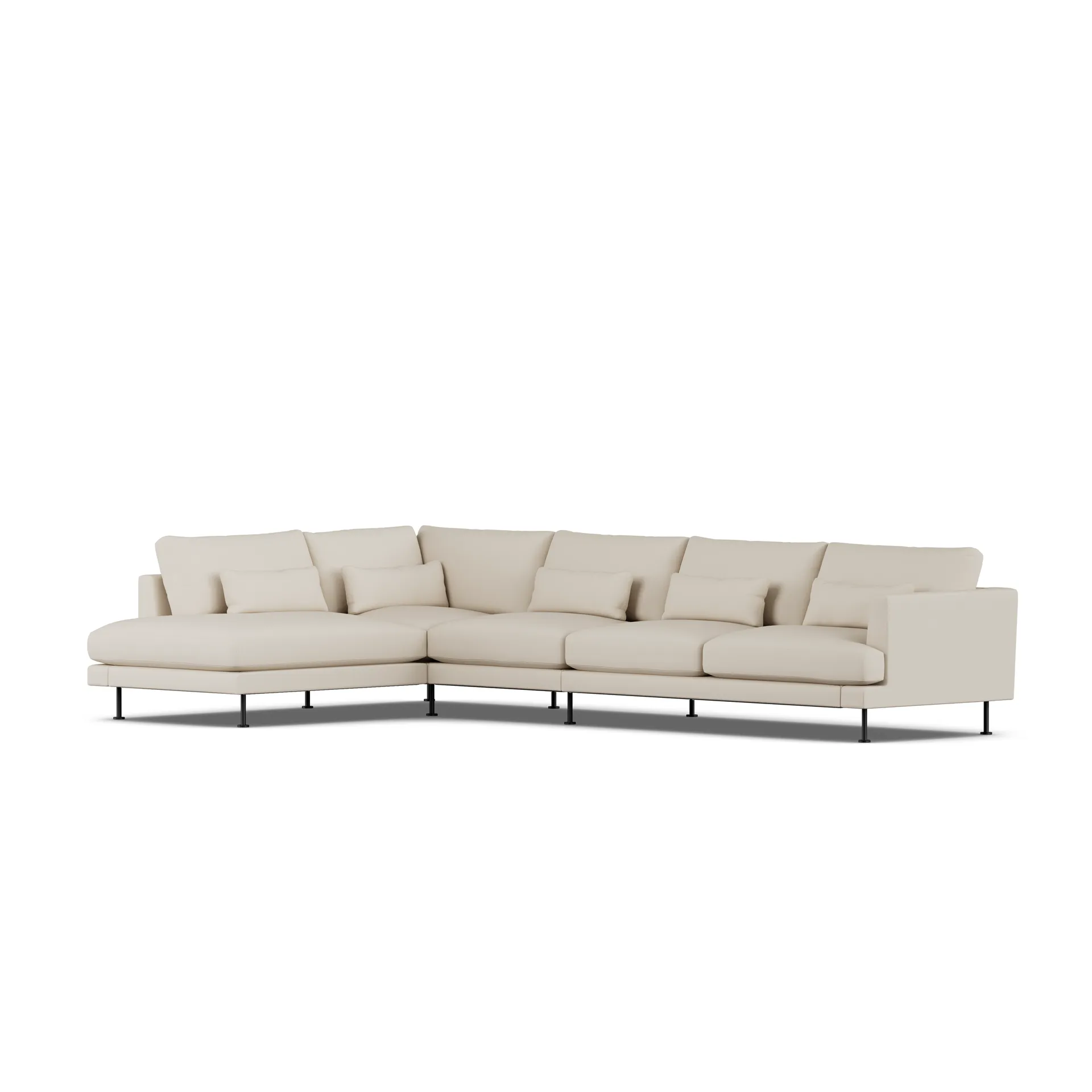 Bredhult sofa, Jump Beige 1956-stal czarna, 4-osobowa B2 1898
