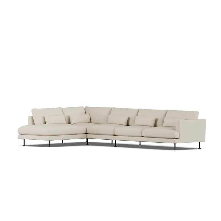Bredhult sofa - Jump Beige 1956-stal czarna, 4-osobowa B2 - 1898