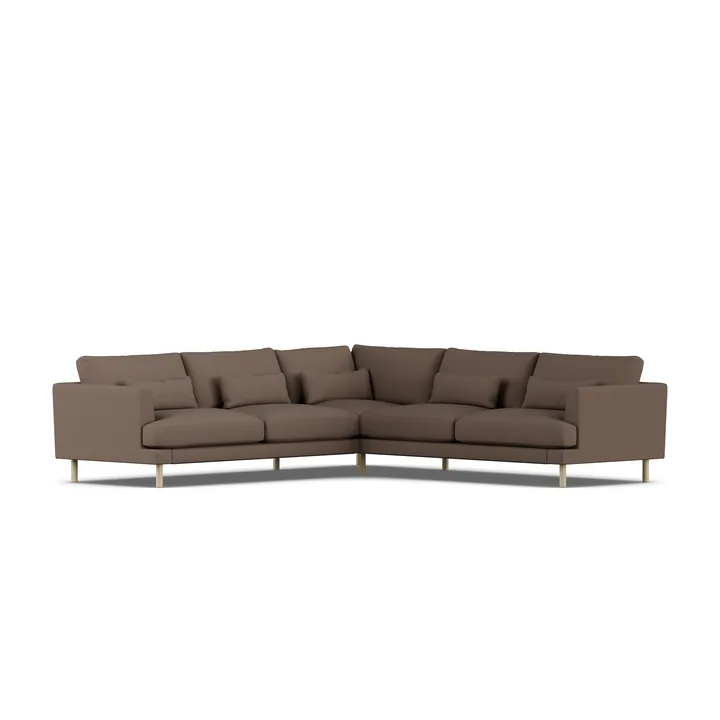 Bredhult sofa - Jump Brown 1955-dąb olejowany na biało, narożnik F - 1898