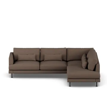 Bredhult sofa - Jump Brown 1955-stal czarna, 3-osobowa A1 - 1898