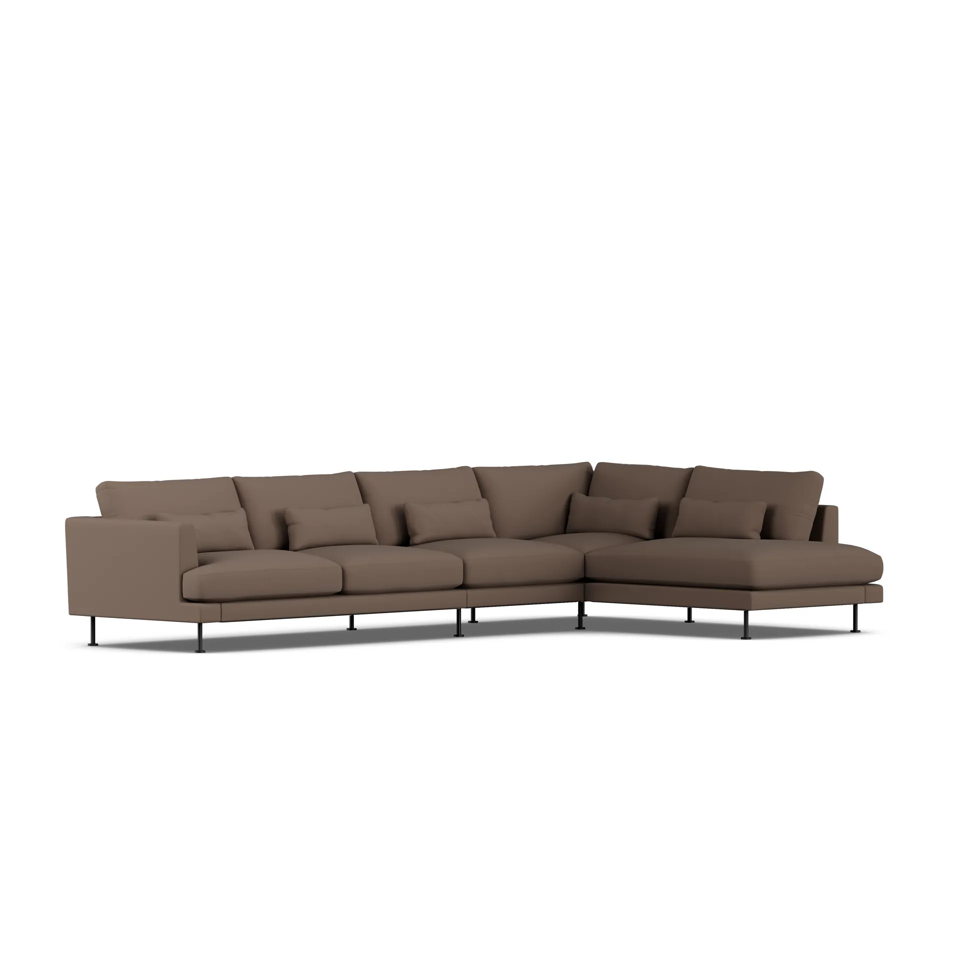 Bredhult sofa, Jump Brown 1955-stal czarna, 4-osobowa B1 1898