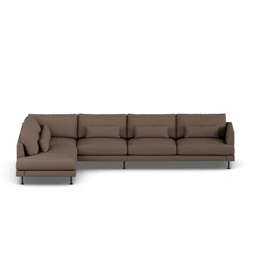 Bredhult sofa - Jump Brown 1955-stal czarna, 4-osobowa B2 - 1898