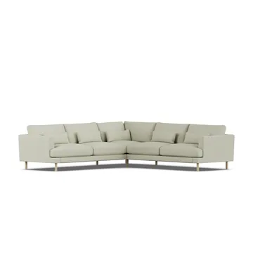 Bredhult sofa - Luiza Beige 3981-dąb olejowany na biało, narożnik F - 1898
