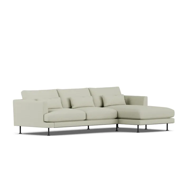 Bredhult sofa - Luiza Beige 3981-stal czarna, 2,5-osobowa C1 - 1898