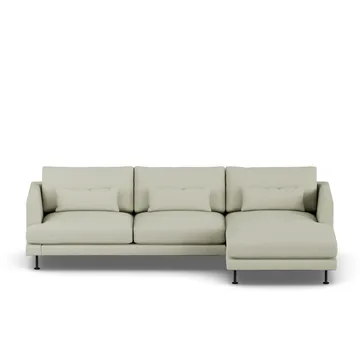 Bredhult sofa - Luiza Beige 3981-stal czarna, 2,5-osobowa C1 - 1898