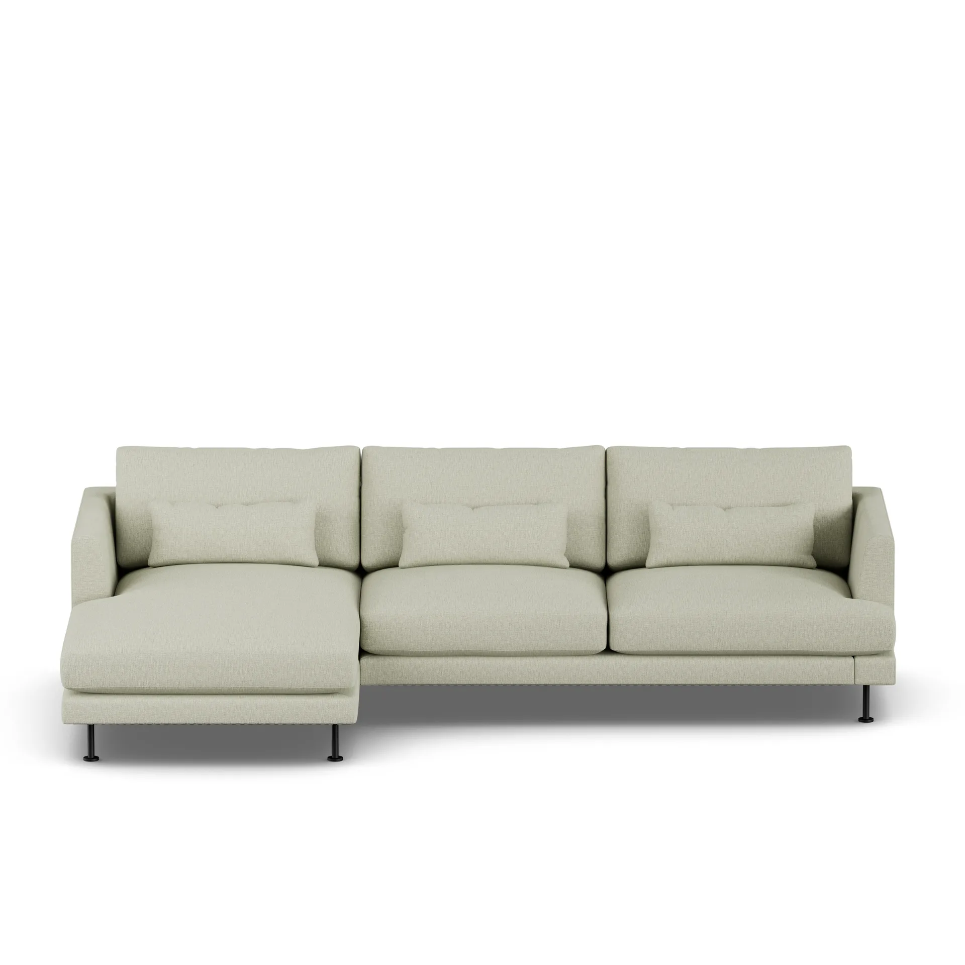 Bredhult sofa, Luiza Beige 3981-stal czarna, 2,5-osobowa C2 1898