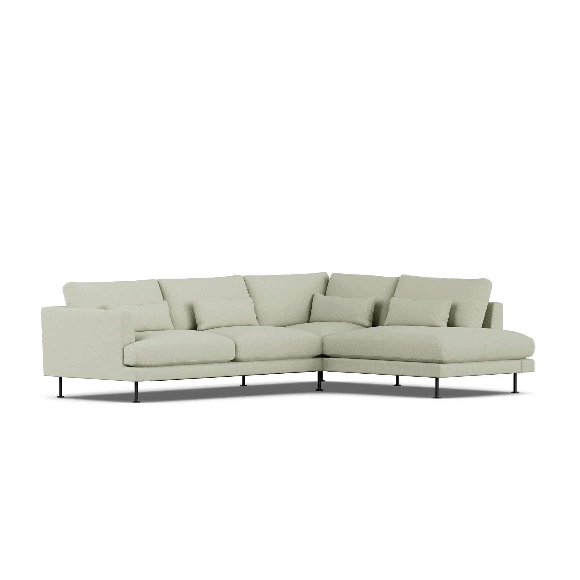 Bredhult sofa, Luiza Beige 3981-stal czarna, 3-osobowa A1 1898