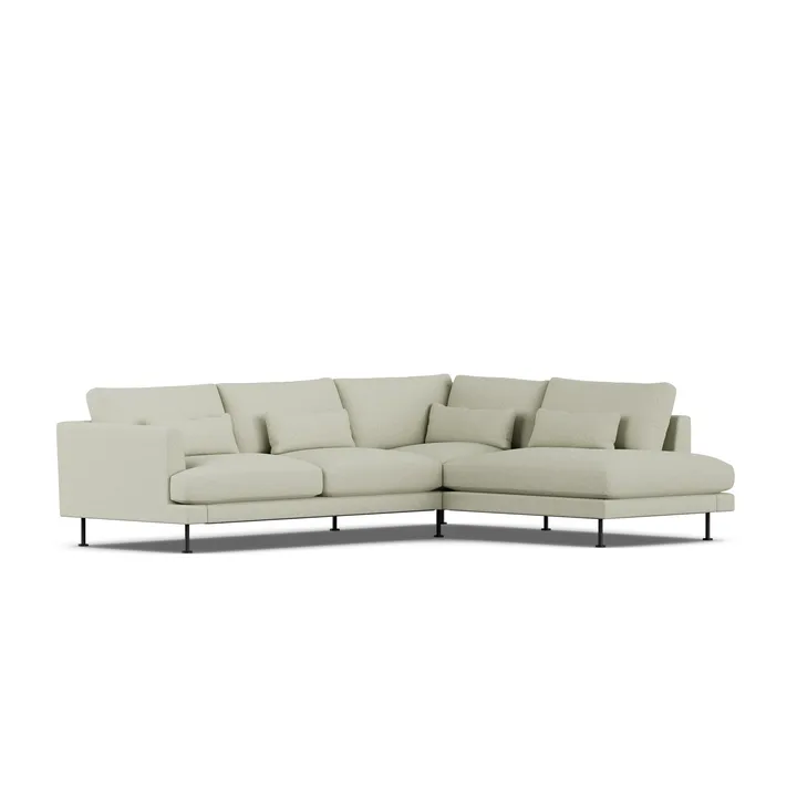 Bredhult sofa - Luiza Beige 3981-stal czarna, 3-osobowa A1 - 1898