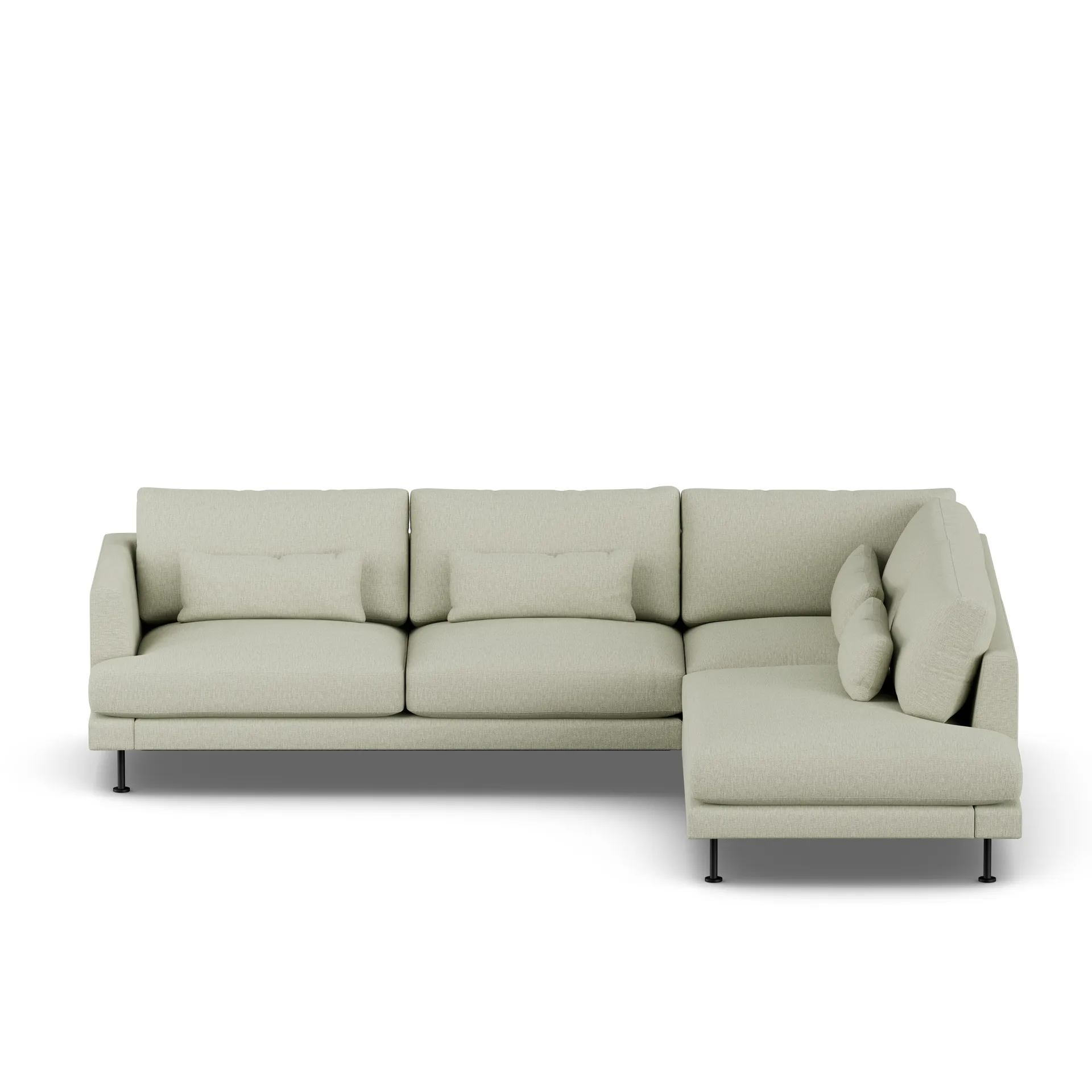Bredhult sofa, Luiza Beige 3981-stal czarna, 3-osobowa A1 1898