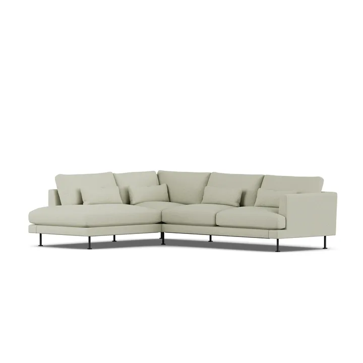 Bredhult sofa - Luiza Beige 3981-stal czarna, 3-osobowa A2 - 1898