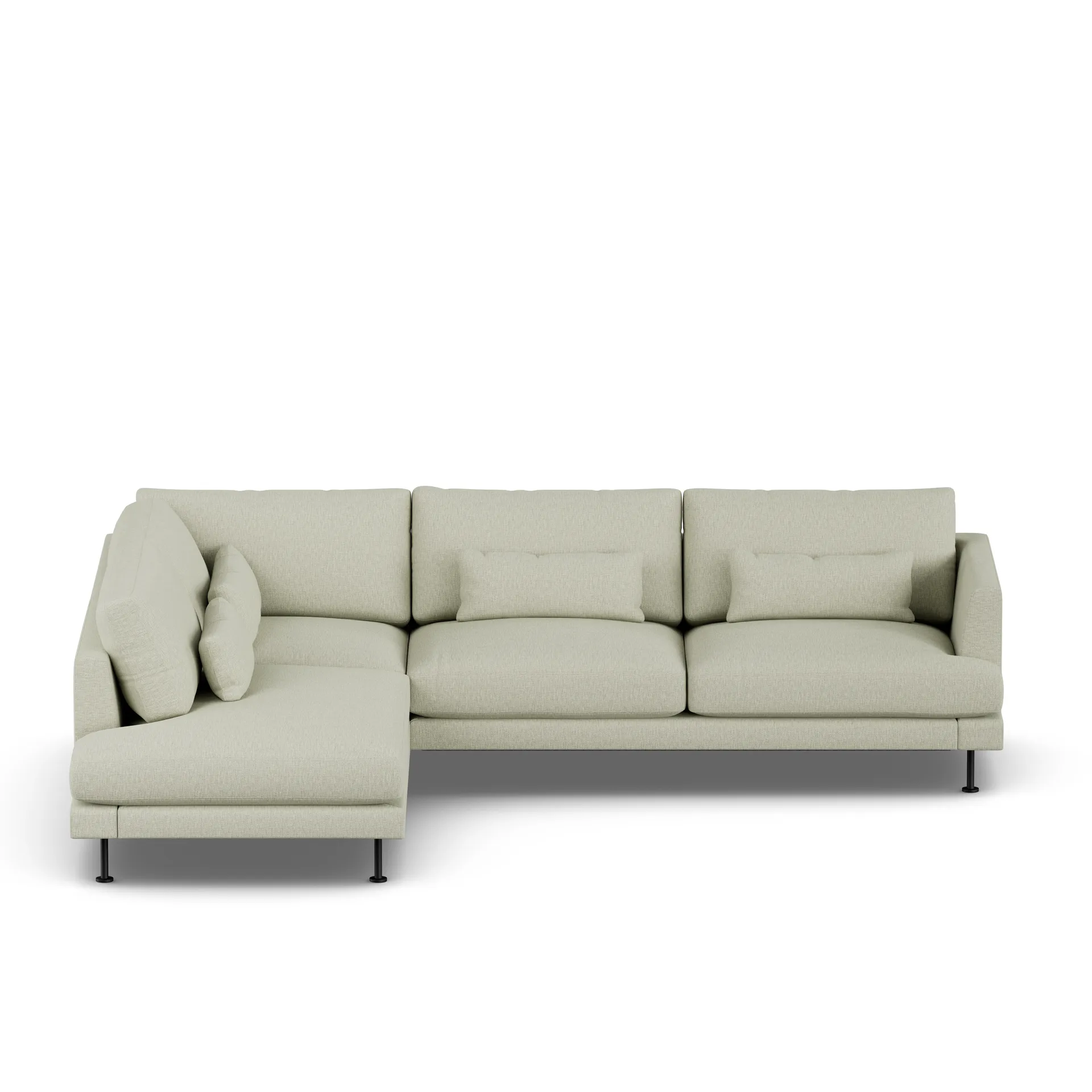 Bredhult sofa, Luiza Beige 3981-stal czarna, 3-osobowa A2 1898