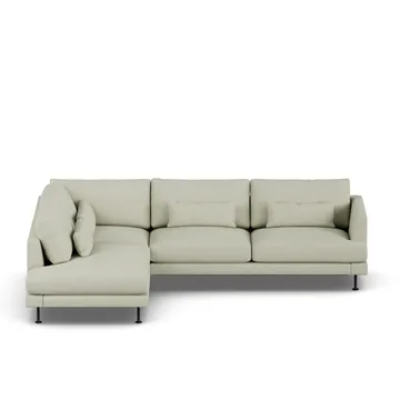 Bredhult sofa - Luiza Beige 3981-stal czarna, 3-osobowa A2 - 1898