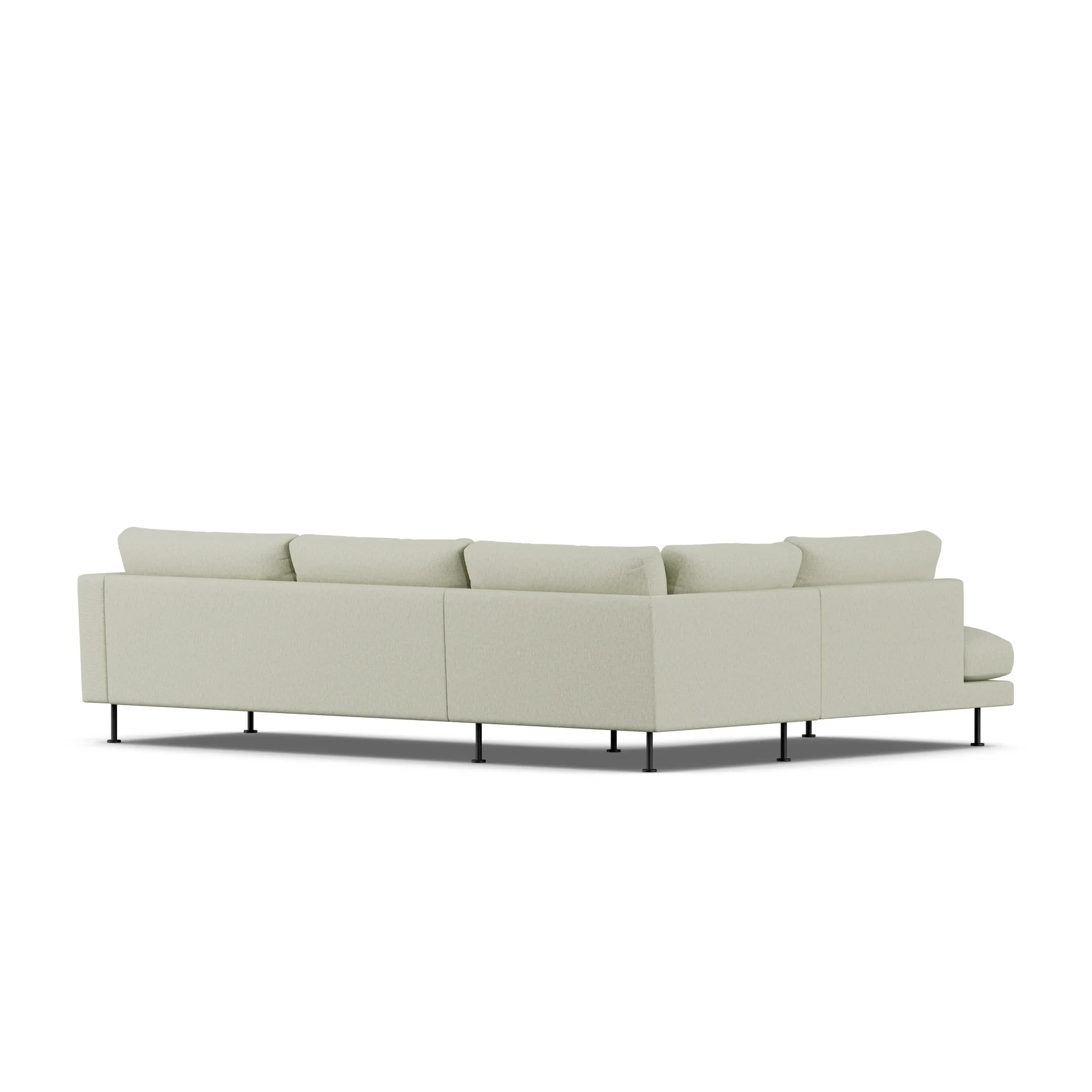 Bredhult sofa, Luiza Beige 3981-stal czarna, 3-osobowa A2 1898