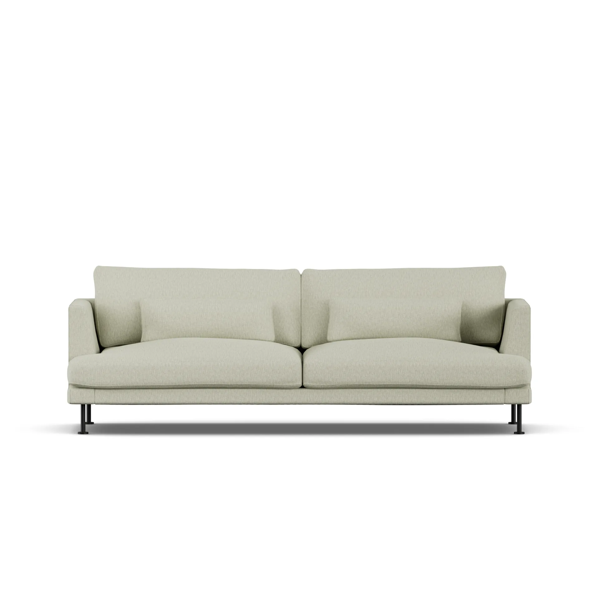 Bredhult sofa, Luiza Beige 3981-stal czarna, 3-osobowa 1898