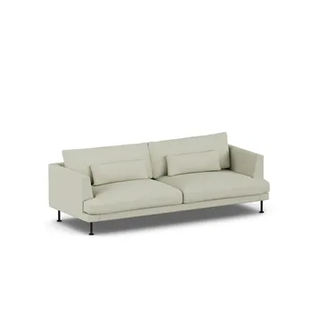 Bredhult sofa - Luiza Beige 3981-stal czarna, 3-osobowa - 1898