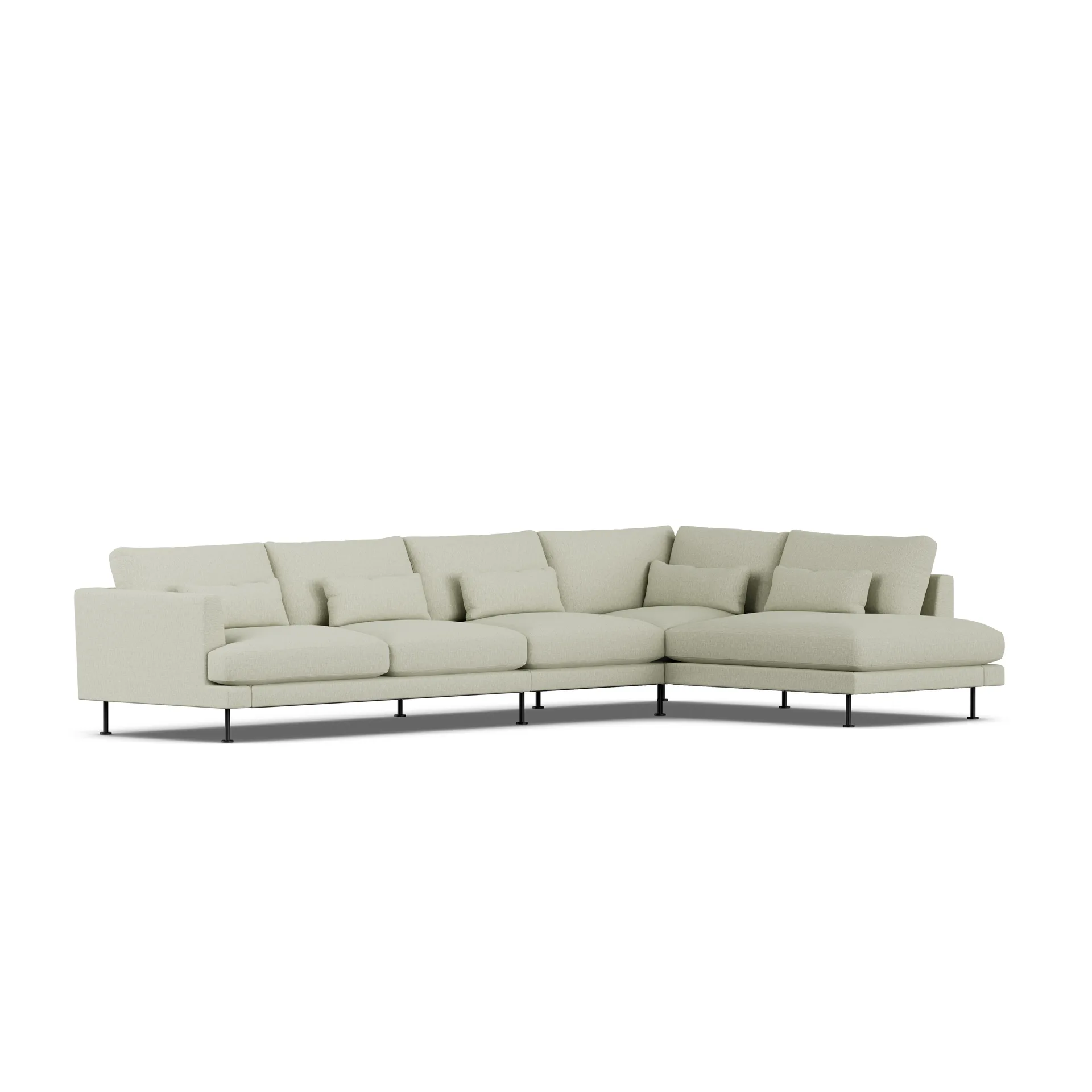 Bredhult sofa, Luiza Beige 3981-stal czarna, 4-osobowa B1 1898