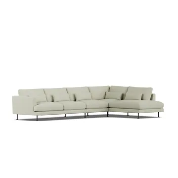 Bredhult sofa - Luiza Beige 3981-stal czarna, 4-osobowa B1 - 1898