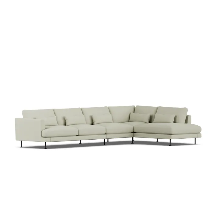 Bredhult sofa - Luiza Beige 3981-stal czarna, 4-osobowa B1 - 1898