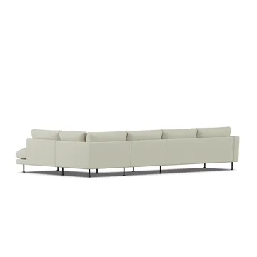 Bredhult sofa - Luiza Beige 3981-stal czarna, 4-osobowa B1 - 1898