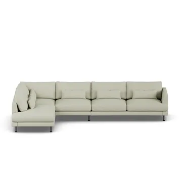 Bredhult sofa - Luiza Beige 3981-stal czarna, 4-osobowa B2 - 1898