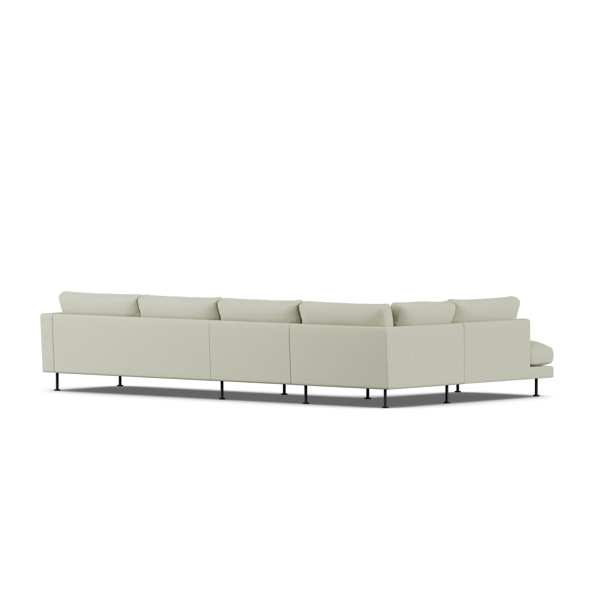 Bredhult sofa, Luiza Beige 3981-stal czarna, 4-osobowa B2 1898