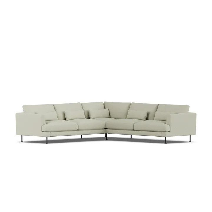 Bredhult sofa - Luiza Beige 3981-stal czarna, narożnik F - 1898