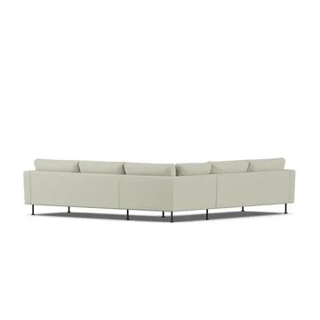 Bredhult sofa - Luiza Beige 3981-stal czarna, narożnik F - 1898