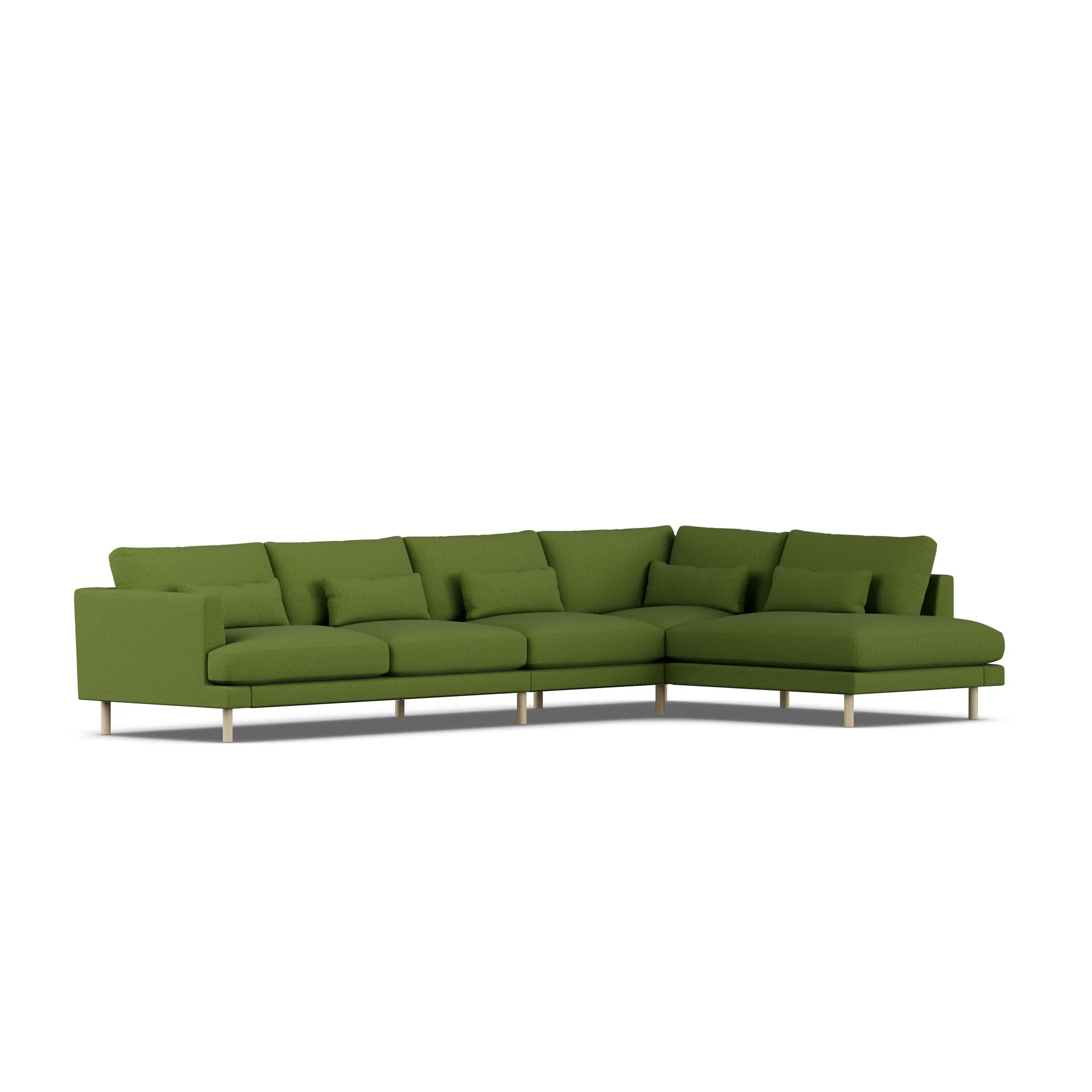 Bredhult sofa, Luiza Green 3975-dąb olejowany na biało, 4-osobowa B1 1898